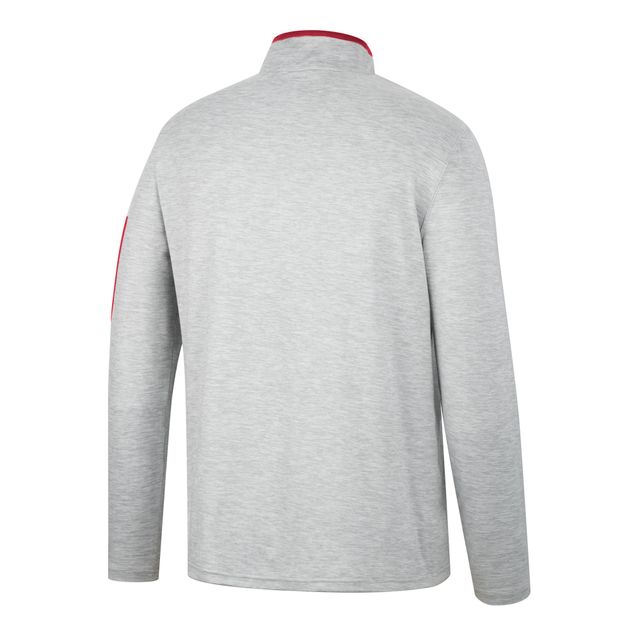 Colosseum Heathered Grey/Crimson Alabama Crimson Tide Country Club Windshirt Quarter-Zip Jacket
