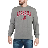 Colosseum Gris chiné Alabama Crimson Tide Arch & Logo Crew Neck Sweat-shirt pour homme