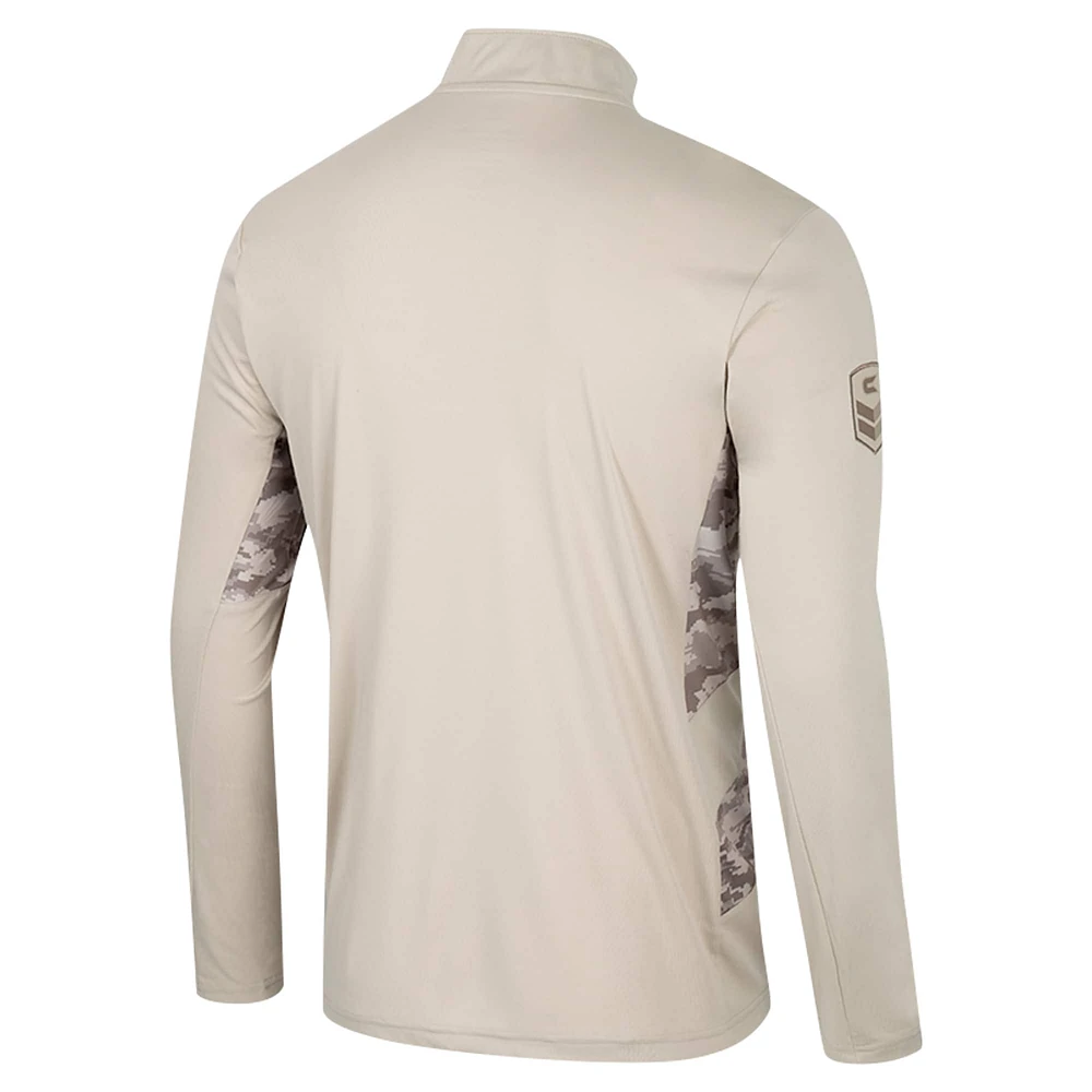 Veste à glissière quart de tour pour homme Colosseum Natural Alabama Crimson Tide OHT Military Appreciation
