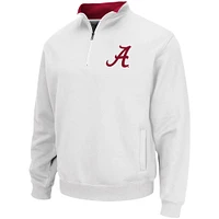 Men's Colosseum White Alabama Crimson Tide Tortugas Logo Quarter-Zip Pullover Jacket