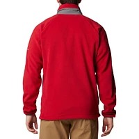 Men's Columbia  Crimson Alabama Tide Flanker IV Fleece Raglan Full-Zip Jacket