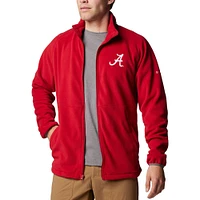 Men's Columbia  Crimson Alabama Tide Flanker IV Fleece Raglan Full-Zip Jacket