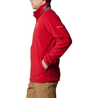 Men's Columbia  Crimson Alabama Tide Flanker IV Fleece Raglan Full-Zip Jacket
