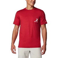 Men's Columbia Crimson Alabama Tide Tech Trail Omni-Wick T-Shirt