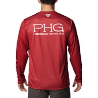 Men's Columbia Crimson Alabama Tide Terminal Shot Omni-Shade Long Sleeve T-Shirt