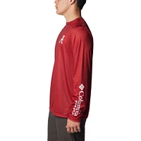 Men's Columbia Crimson Alabama Tide Terminal Shot Omni-Shade Long Sleeve T-Shirt
