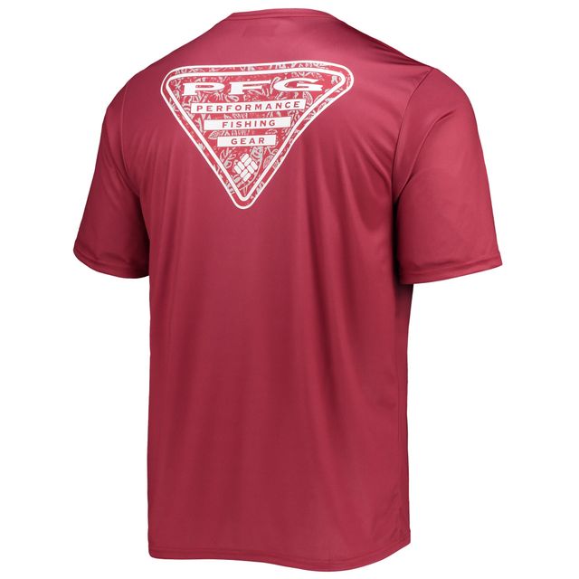 T-shirt Columbia Crimson Alabama Tide Terminal Tackle Omni-Shade pour homme