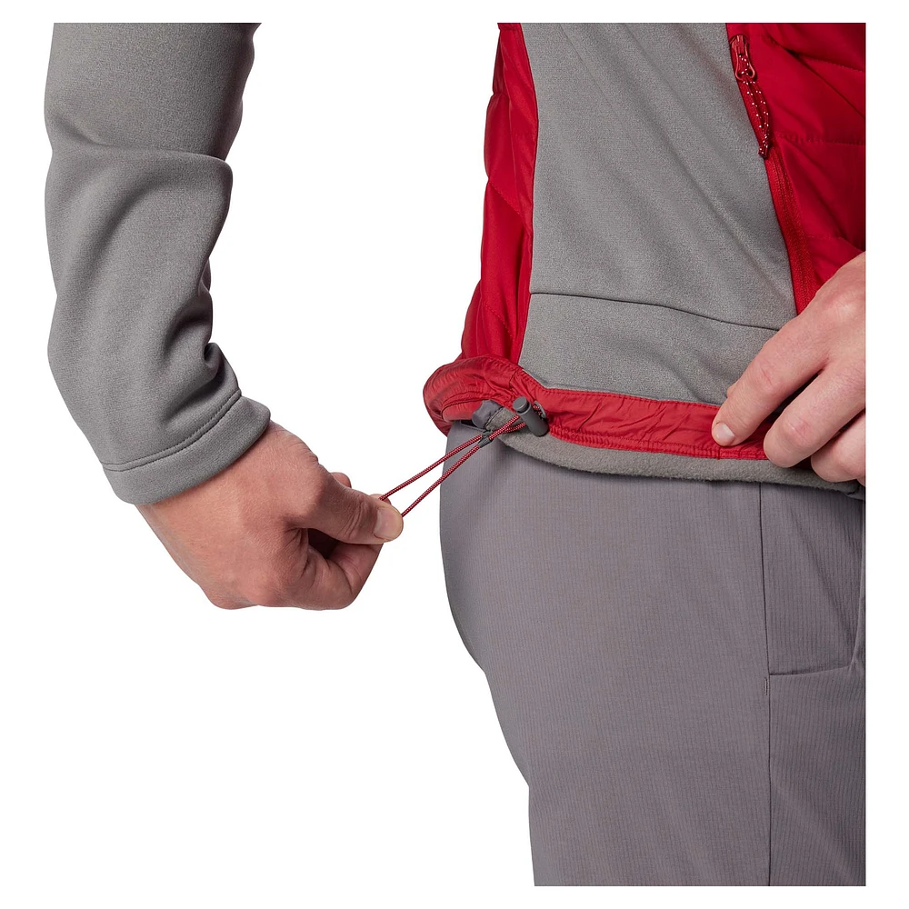 Men's Columbia  Gray/Crimson Alabama Crimson Tide Out-Shield Hybrid Full-Zip Hoodie Jacket