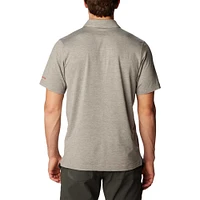 Men's Columbia Gray Alabama Crimson Tide Tech Trail Omni-Shade Polo