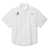 Men's Columbia  White Alabama Crimson Tide Big & Tall Tamiami Omni-Shade Button-Down Shirt