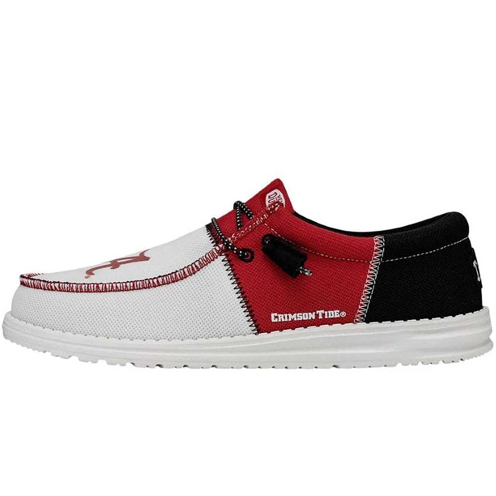 Chaussures décontractées Wally Alabama Crimson Tide pour hommes, couleur cramoisie/noire
