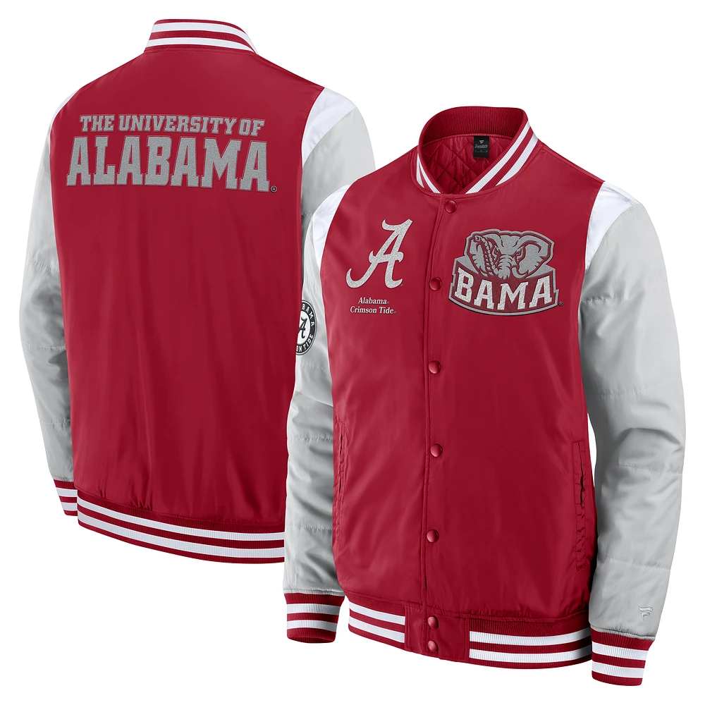 Men's Fanatics Crimson Alabama Tide Elements Elite Full-Snap Jacket