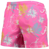 Men's FOCO Pink Alabama Crimson Tide Neon Floral Swim Trunks