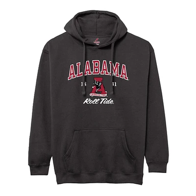 Sweat à capuche noir Alabama Crimson Tide Arch Script Essential Fleece 2.0 pour homme