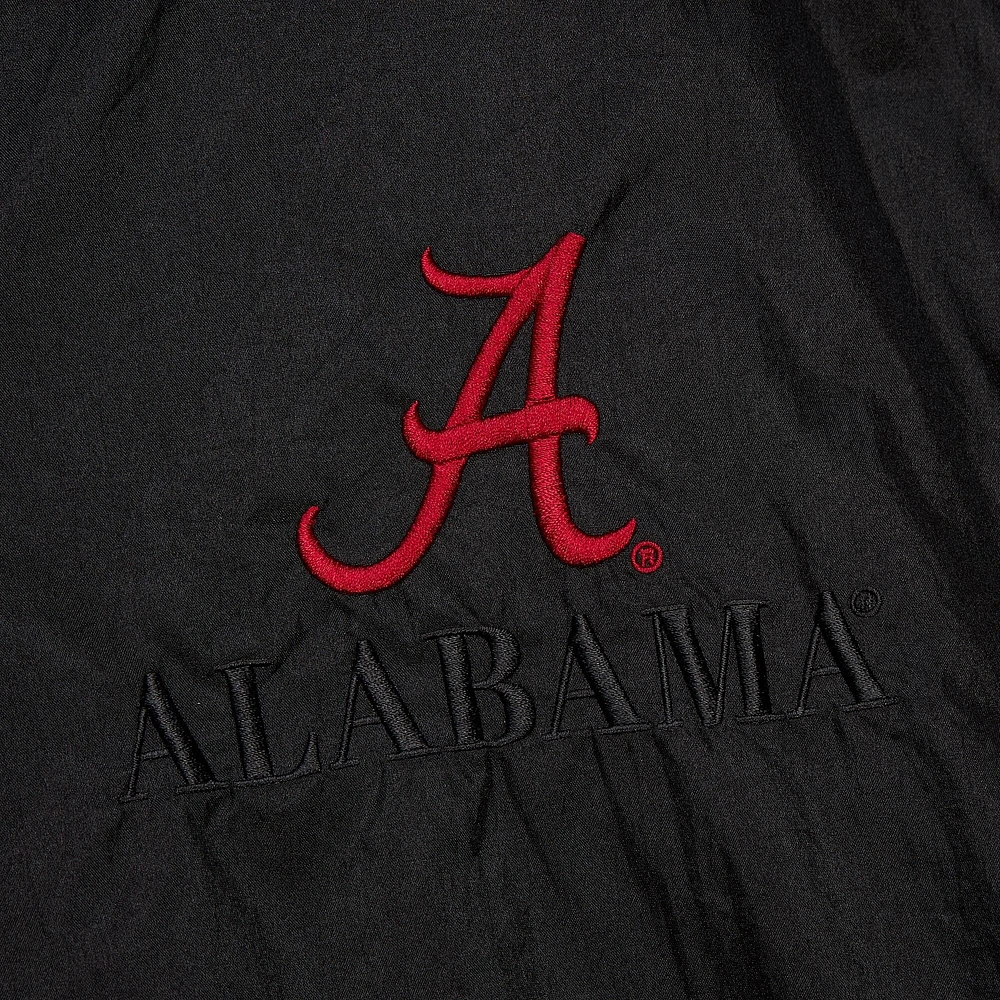 Men's Mitchell & Ness Black Alabama Crimson Tide Team 3.0 Anorak Half-Zip Hoodie