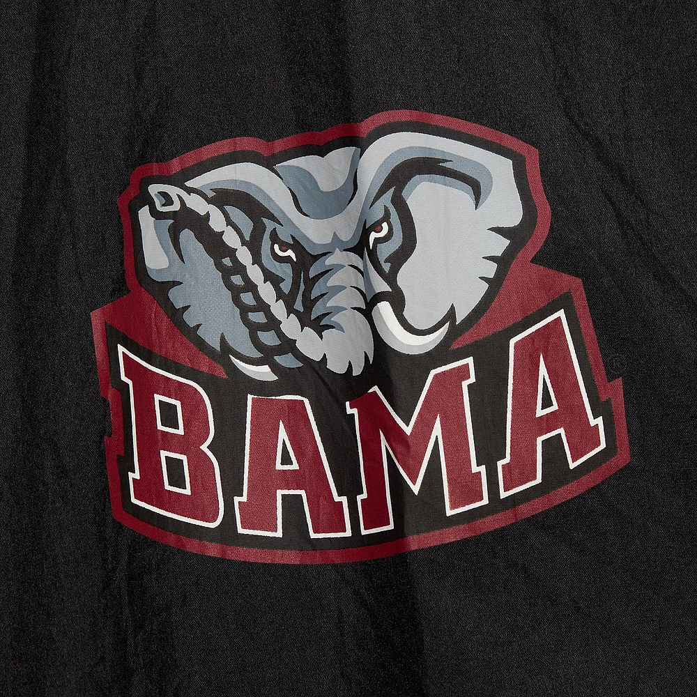Men's Mitchell & Ness Black Alabama Crimson Tide Team 3.0 Anorak Half-Zip Hoodie