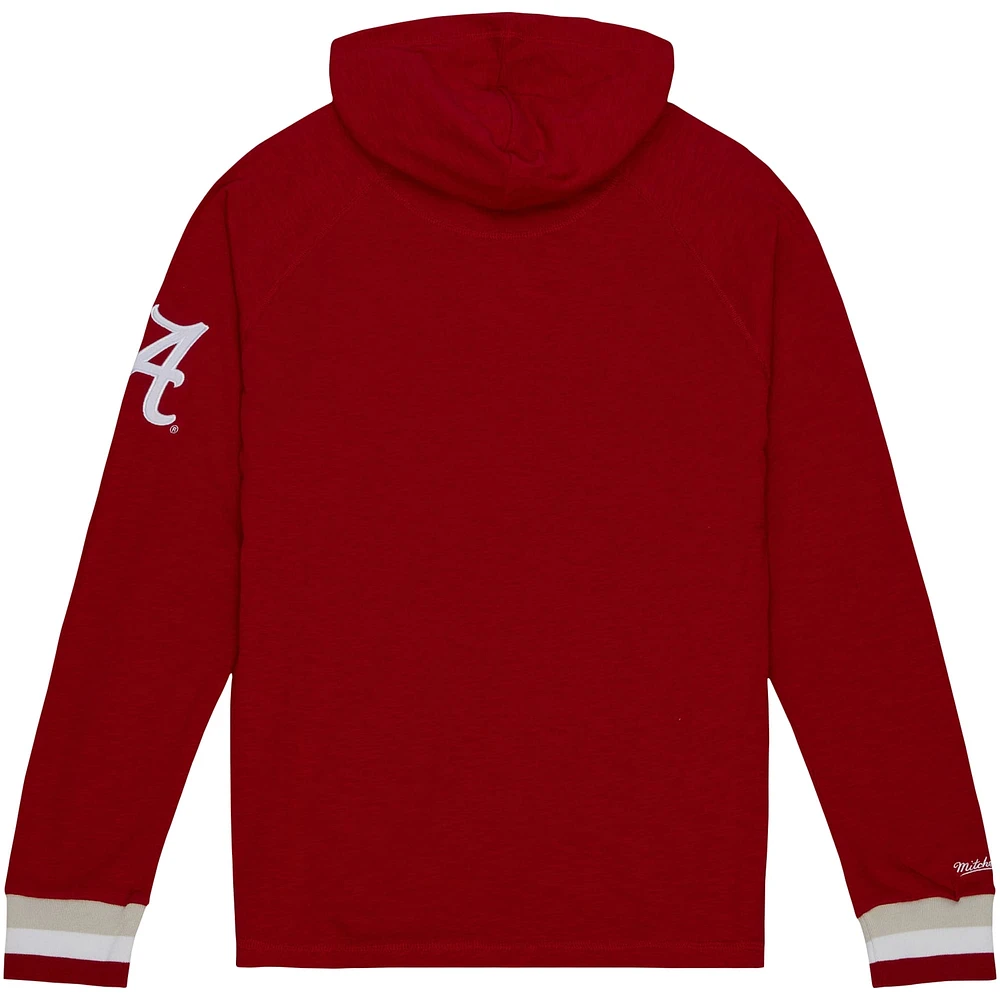 Men's Mitchell & Ness Crimson Alabama Tide Legendary Raglan Pullover Hoodie
