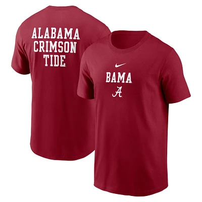 T-shirt Nike Crimson Alabama Tide 2-Hit Stacked pour homme