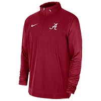 Men's Nike Crimson Alabama Tide 2023 Coach Half-Zip Hooded Jacket