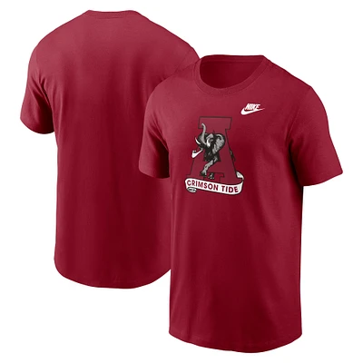 T-shirt Nike Crimson Alabama Legacy avec logo alternatif pour homme