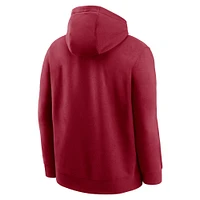 Men's Nike Crimson Alabama Tide Legacy Football Icon Club Fleece Pullover Hoodie