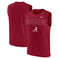 Débardeur Nike Crimson Alabama Tide Primetime Tricode Legend Performance pour homme