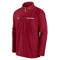 Men's Nike Crimson Alabama Tide Sideline Coaches Quarter-Zip Jacket