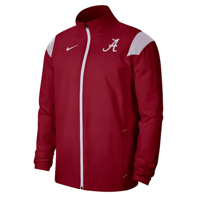 Veste entièrement zippée tissée Nike Crimson Alabama Tide pour Homme