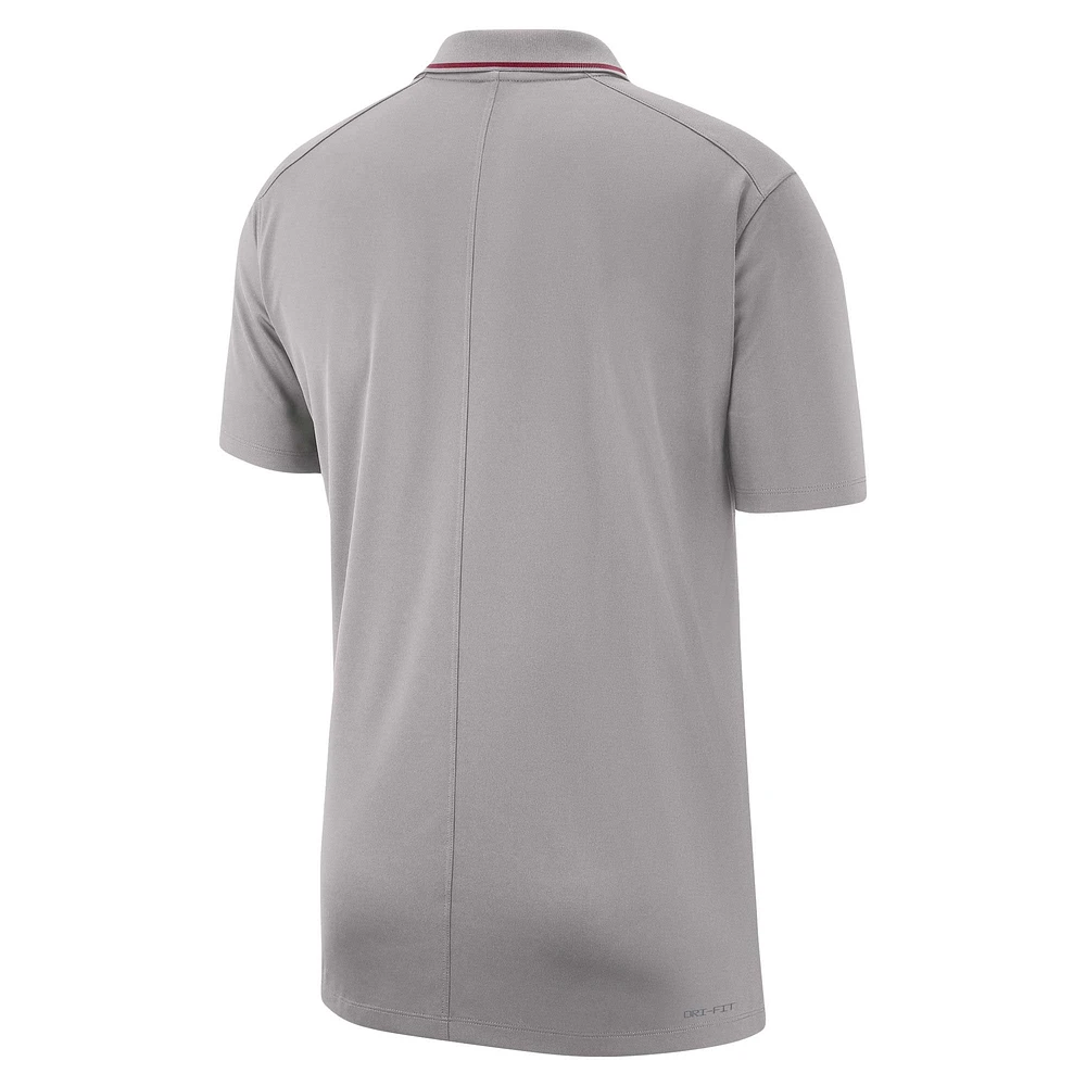 Men's Nike Gray Alabama Crimson Tide 2023 Coaches Performance Polo