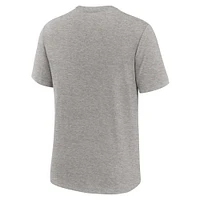 T-shirt Nike Heather Grey Alabama Crimson Tide pour homme avec logo Arch Over Tri-Blend