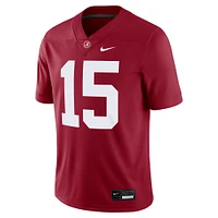 Men's Nike Ty Simpson Crimson Alabama Tide NIL Football Game Jersey