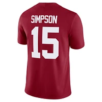 Men's Nike Ty Simpson Crimson Alabama Tide NIL Football Game Jersey