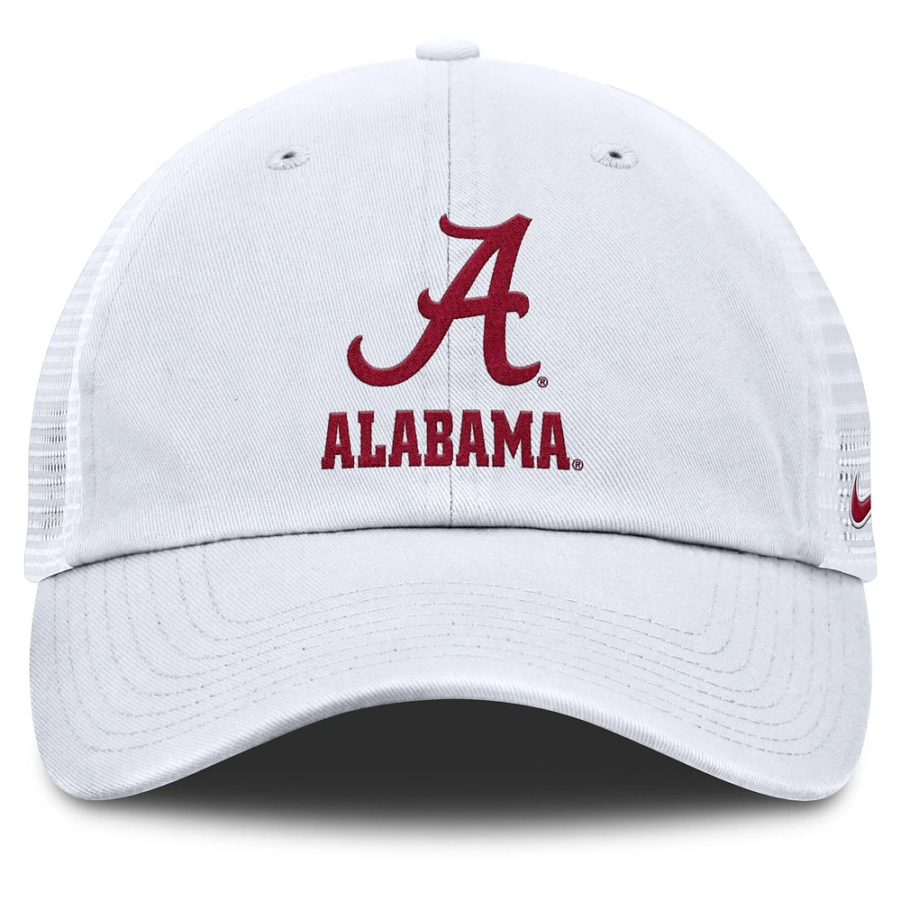 Casquette ajustable Nike Alabama Crimson Tide Club Trucker pour homme blanche
