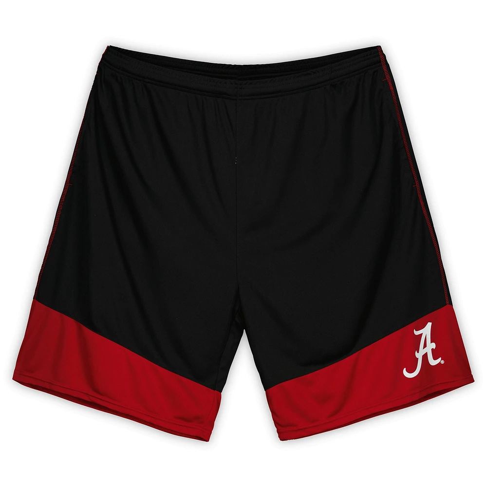 Men's Profile Black Alabama Crimson Tide Big & Tall Interlock Cuff Shorts