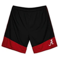 Men's Profile Black Alabama Crimson Tide Big & Tall Interlock Cuff Shorts