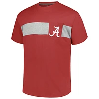 Men's Profile Crimson Alabama Tide Big & Tall Color Stripe T-Shirt