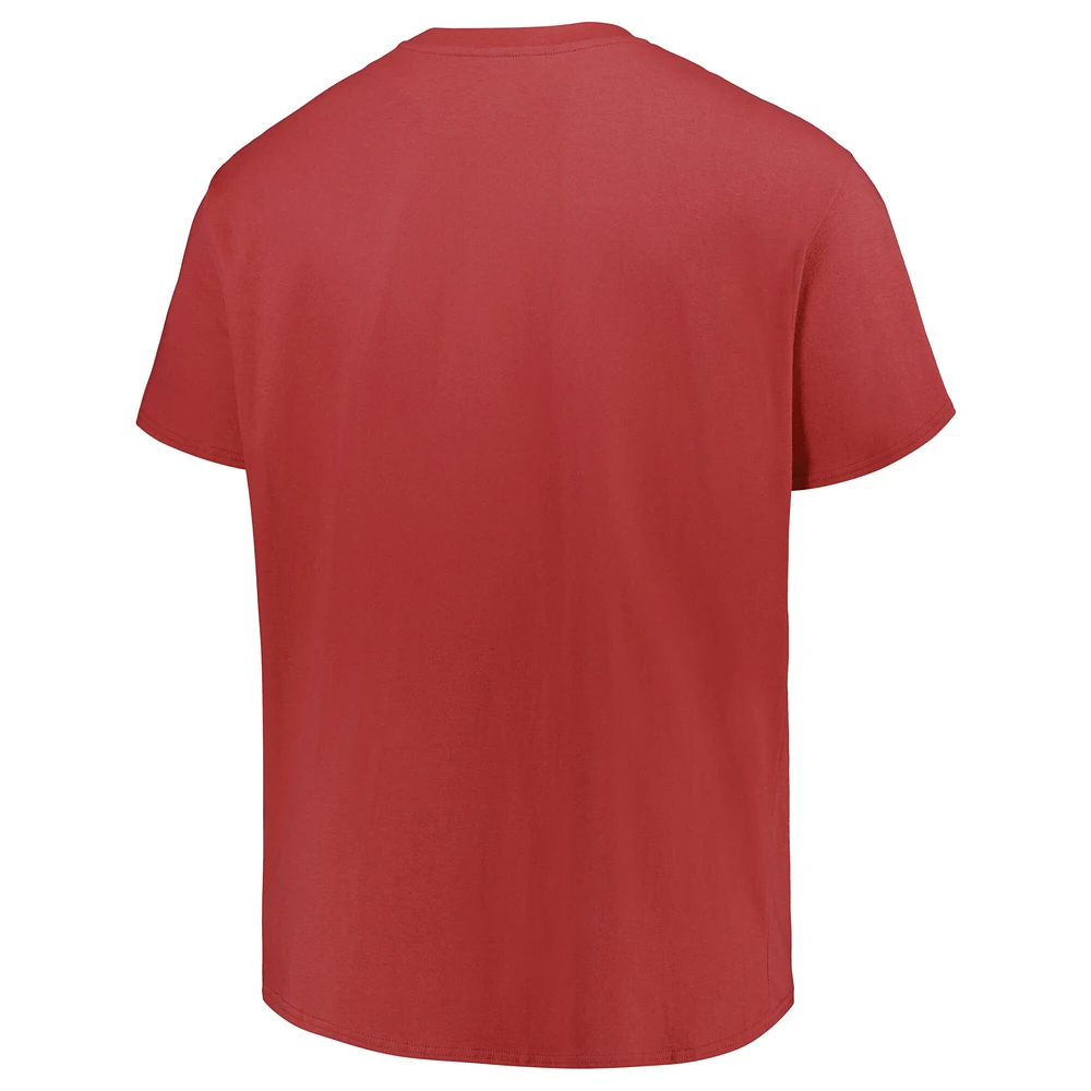 Men's Profile Crimson Alabama Tide Big & Tall Color Stripe T-Shirt