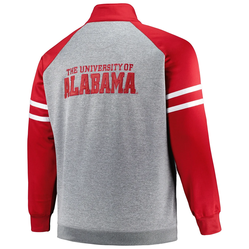 Men's Profile Crimson Alabama Tide Big & Tall Fleece Full-Zip Jacket
