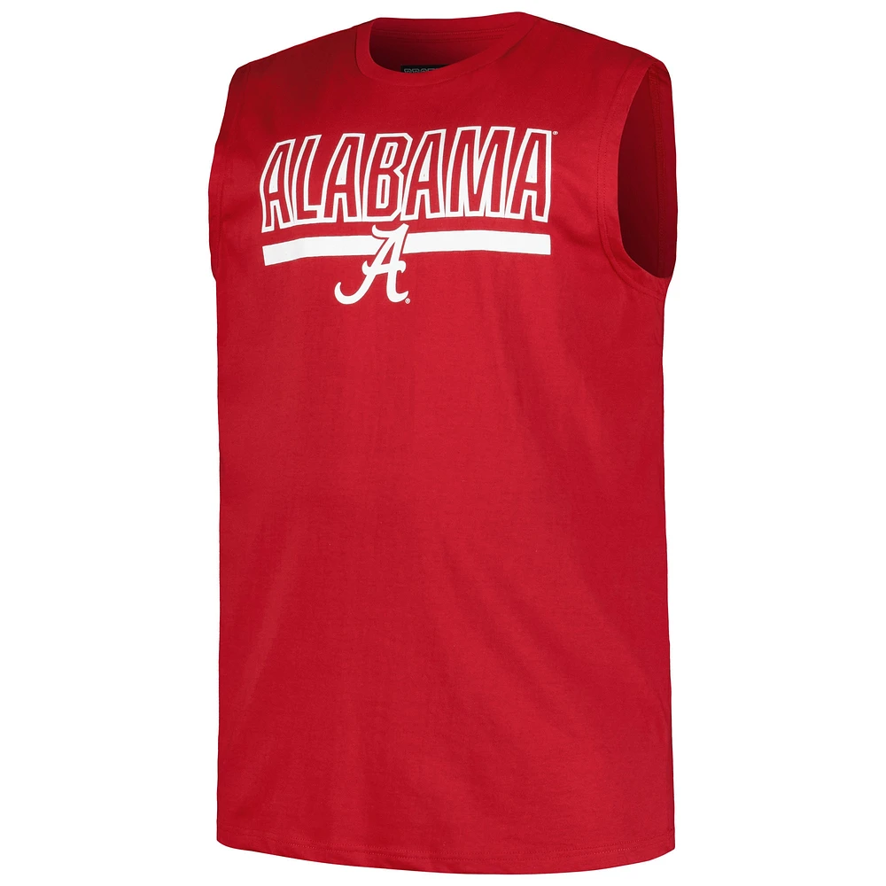 Men's Profile Crimson Alabama Tide Big & Tall Tank Top
