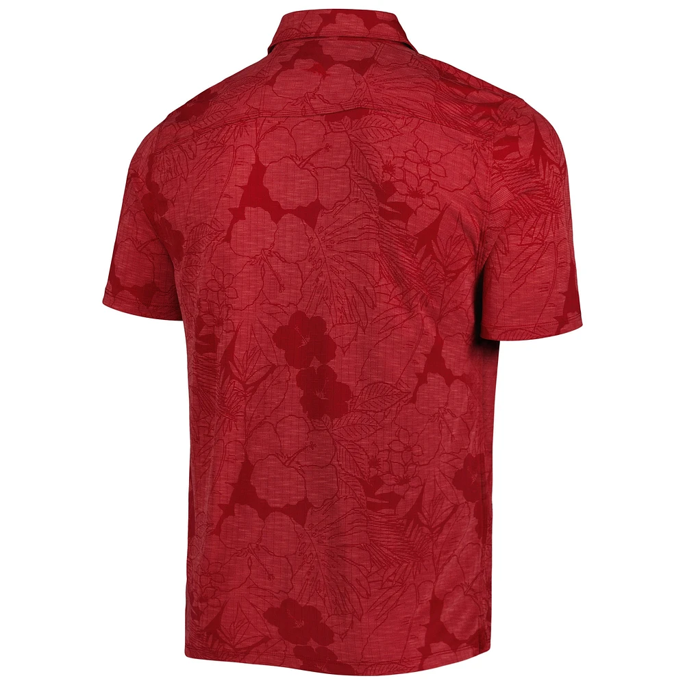 Men's Tommy Bahama Crimson Alabama Tide Miramar Blooms Polo