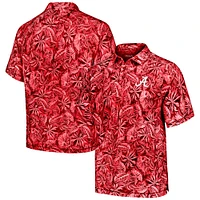 Men's Tommy Bahama Crimson Alabama Tide Tropical Score IslandZone Polo