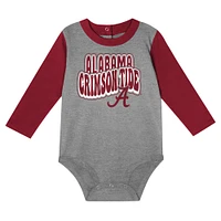 Newborn & Infant Alabama Crimson Tide Double Up Long Sleeve Bodysuit Pant Set