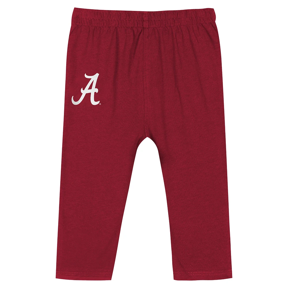 Newborn & Infant Alabama Crimson Tide Double Up Long Sleeve Bodysuit Pant Set