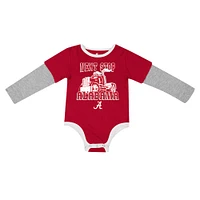 Newborn & Infant Colosseum Cardinal Alabama Crimson Tide Next Stop Long Sleeve Bodysuit