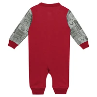 Combinaison à manches longues colorblock pour nouveau-né et nourrisson Crimson Alabama Tide Playbook