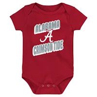 Newborn Crimson Alabama Tide Sunday Comics 3-Pack Bodysuit Set