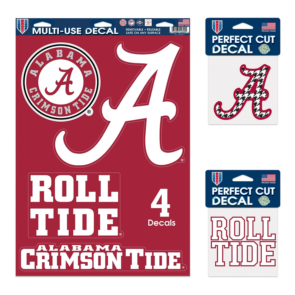 Pack de décalcomanies WinCraft Alabama Crimson Tide