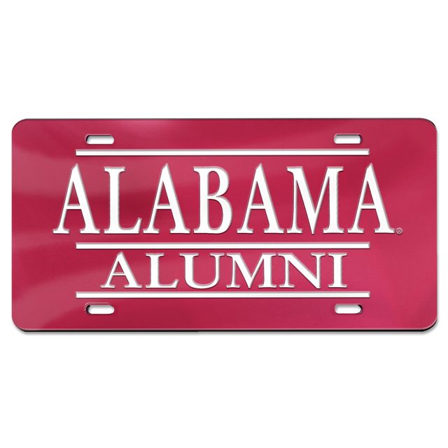 WinCraft Crimson Alabama Crimson Tide Alumni Plaque d'immatriculation en acrylique découpée au laser