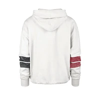 Women's '47 Cream Alabama Crimson Tide Harper Adjustable Cropped Pullover Hoodie