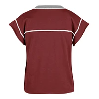 Women's '47 Crimson Alabama Tide Sound Up Maya Cutoff T-Shirt